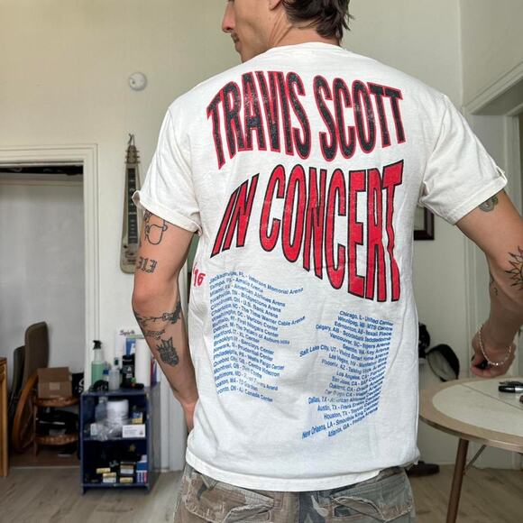 Rare 2016 Travis Scott Rodeo Live In Concert Tour Shirt - Picture 7 of 8